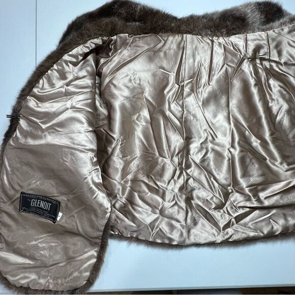 VTG Glenoit Deep Pile Fabric Faux Fur Wrap Cape Large - Picture 6 of 8